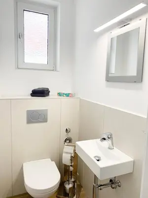 Ein Badezimmer in der Unterkunft Schipperhus
