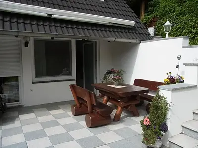 Ein Balkon oder eine Terrasse in der Unterkunft 1-Zimmer Apartment