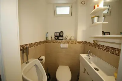 Ein Badezimmer in der Unterkunft Ferienhaus Meerplatz - bis 10 Personen