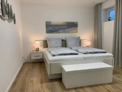 Ein Bett oder Betten in einem Zimmer der Unterkunft Mein Ankerplatz