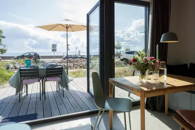 Ein Balkon oder eine Terrasse in der Unterkunft Ferien- und Seminarhaus Flunder & Hering