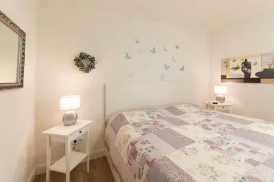Ein Bett oder Betten in einem Zimmer der Unterkunft Ferienwohnung Boje 6