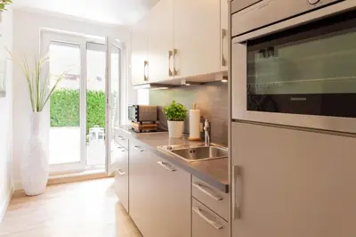 Küche/Küchenzeile in der Unterkunft Ferienwohnung Boje 6