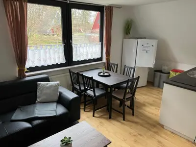 Küche/Küchenzeile in der Unterkunft Ferienwohnung in Süsel am See