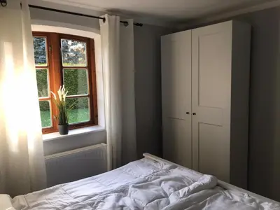 Ein Bett oder Betten in einem Zimmer der Unterkunft Ferienwohnung Familie Manthei
