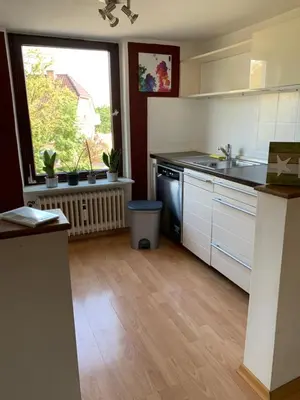 Küche/Küchenzeile in der Unterkunft Ferienwohnung Wentorf Amt Sandesneben
