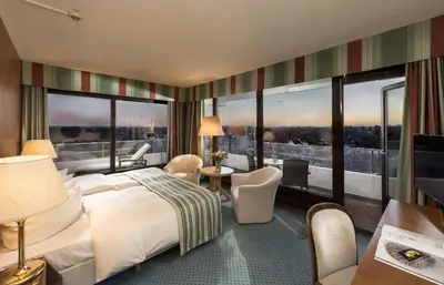 Ein Bett oder Betten in einem Zimmer der Unterkunft Maritim Seehotel Timmendorfer Strand