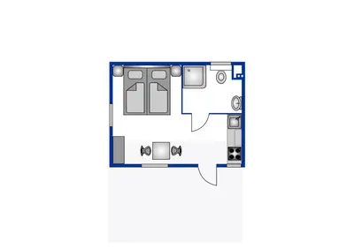 Grundriss der Unterkunft Welle 33a