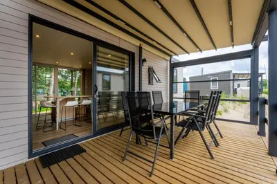 Ein Balkon oder eine Terrasse in der Unterkunft Düne 47