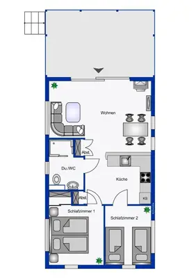 Grundriss der Unterkunft Meer 45