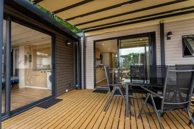 Ein Balkon oder eine Terrasse in der Unterkunft Düne 58