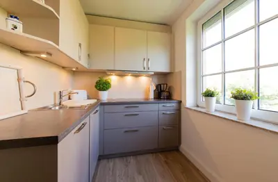 Küche/Küchenzeile in der Unterkunft Ferienwohnung Boje 3