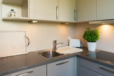 Küche/Küchenzeile in der Unterkunft Ferienwohnung Boje 3