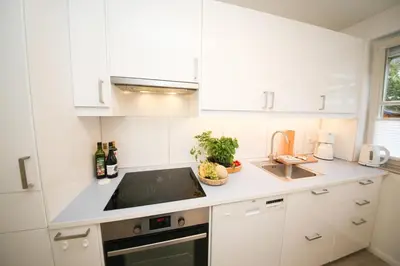 Küche/Küchenzeile in der Unterkunft Ferienhaus Haff Huus