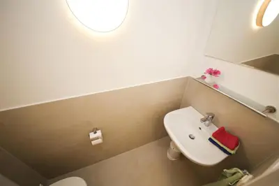 Ein Badezimmer in der Unterkunft Ferienhaus Haff Huus