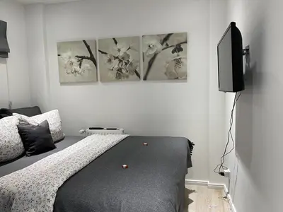 TV/Unterhaltungsangebot in der Unterkunft Ferienwohnung am Traveufer
