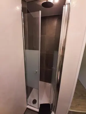Ein Badezimmer in der Unterkunft Ferienwohnung Gorch-Fock Scharbeutz