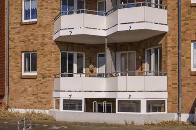 Ein Balkon oder eine Terrasse in der Unterkunft Das Meer geniessen