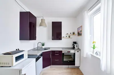 Küche/Küchenzeile in der Unterkunft Ferienwohnung Strand Bucht Moba-Travel
