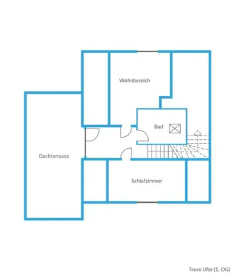 Grundriss der Unterkunft Ferienwohnung Trave Ufer Moba-Travel
