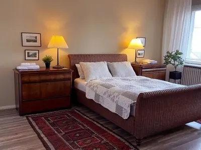 Ein Bett oder Betten in einem Zimmer der Unterkunft The cozy family Retreat Lübeck