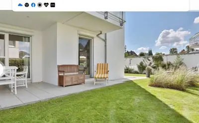 Ein Garten an der Unterkunft Strandperle Sonnenblick