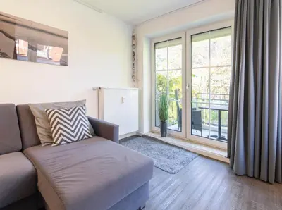 Ein Sitzbereich in der Unterkunft Ferienwohnung Kleine Auszeit