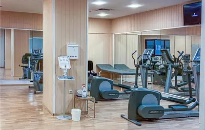 Das Fitnesscenter und/oder die Fitnesseinrichtungen in der Unterkunft Cozy Apartment In Timmendorfer Strand