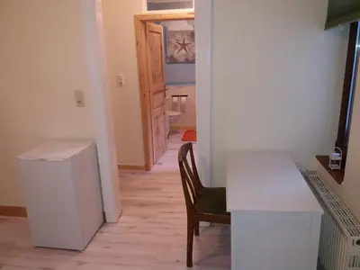 Küche/Küchenzeile in der Unterkunft Monteurzimmer Lützow