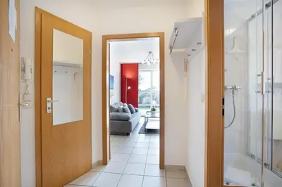 Ein Bett oder Betten in einem Zimmer der Unterkunft Gorch-Fock Park 2