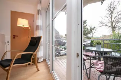 Ein Balkon oder eine Terrasse in der Unterkunft Seestraße 56 Wohnung 7