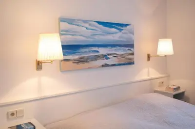 Ein Bett oder Betten in einem Zimmer der Unterkunft Haus Pegasus Gartenliebe
