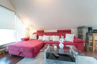 Ein Sitzbereich in der Unterkunft Haus Seeburg Greta