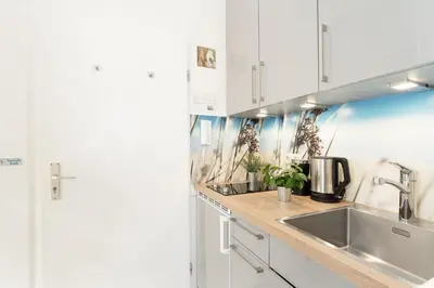 Küche/Küchenzeile in der Unterkunft Steffis Vogelnest