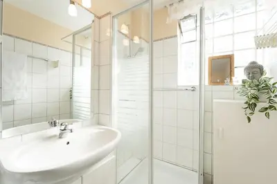 Ein Badezimmer in der Unterkunft Steffis Vogelnest