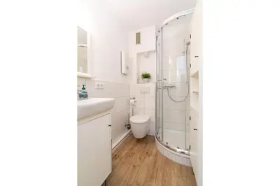 Ein Badezimmer in der Unterkunft Appartementhausanlage Wennseestraße Kleine Ostseeperle