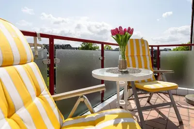Ein Balkon oder eine Terrasse in der Unterkunft Witthus Schwalbennest