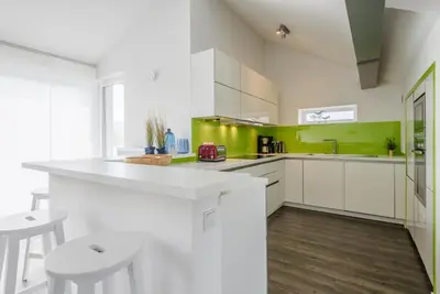 Küche/Küchenzeile in der Unterkunft Fischerhuus Wohnung 3