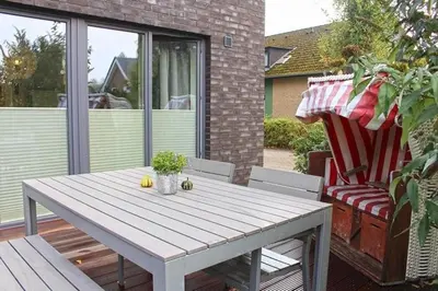 Ein Balkon oder eine Terrasse in der Unterkunft Fischerhuus Wohnung 2