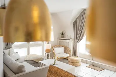 Ein Bett oder Betten in einem Zimmer der Unterkunft Haus Pegasus Auszeit am Meer
