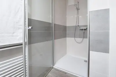 Ein Badezimmer in der Unterkunft Strandvilla Augustusbad Morgenstern