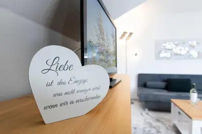 Ein Sitzbereich in der Unterkunft Alte Bergstraße 6 Dorschdüne