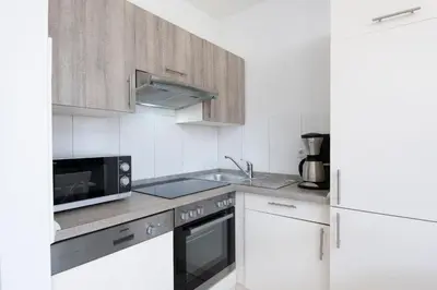 Küche/Küchenzeile in der Unterkunft Alte Bergstraße 6 Sprottentraum