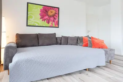 Ein Bett oder Betten in einem Zimmer der Unterkunft Seestraße 43 Wohnung 10