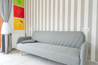 Ein Sitzbereich in der Unterkunft Seestraße 43 Wohnung 10