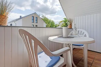 Ein Balkon oder eine Terrasse in der Unterkunft Seestraße 43 Wohnung 10