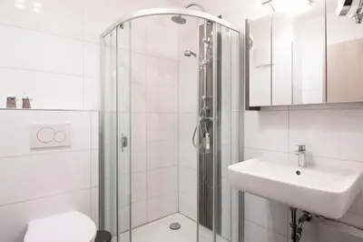 Ein Badezimmer in der Unterkunft Seestraße 43 Strandbrise