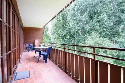 Ein Balkon oder eine Terrasse in der Unterkunft Haus am Kurpark Scharbeutz Wohnung 10