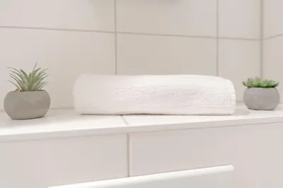 Ein Bett oder Betten in einem Zimmer der Unterkunft Nordlicht
