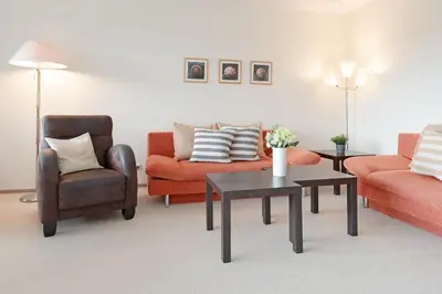Ein Sitzbereich in der Unterkunft Nordlicht
